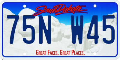 SD license plate 75NW45