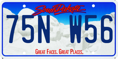 SD license plate 75NW56