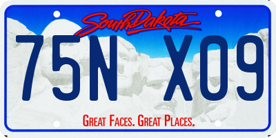 SD license plate 75NX09