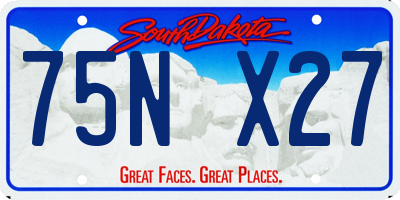 SD license plate 75NX27