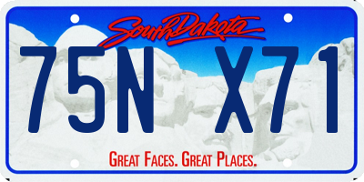 SD license plate 75NX71