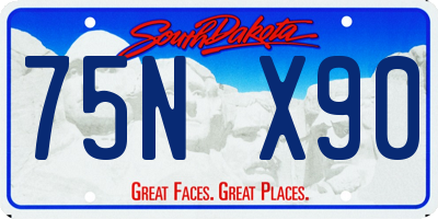 SD license plate 75NX90