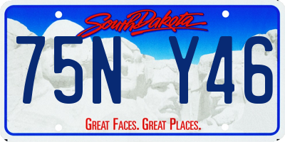 SD license plate 75NY46