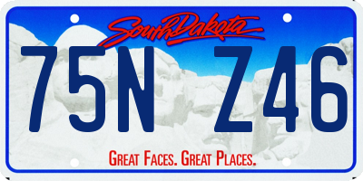 SD license plate 75NZ46