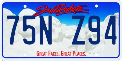 SD license plate 75NZ94