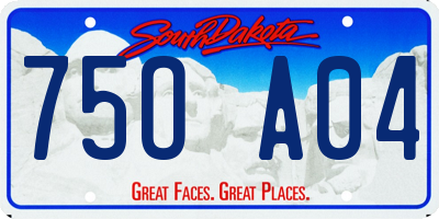 SD license plate 75OA04