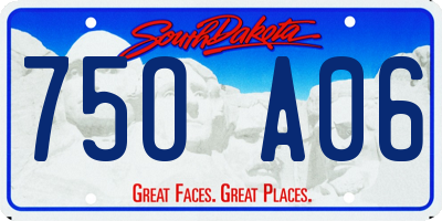 SD license plate 75OA06