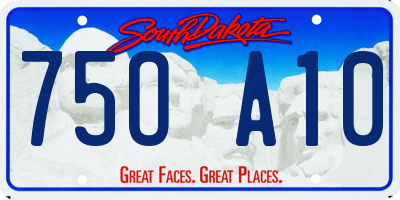 SD license plate 75OA10