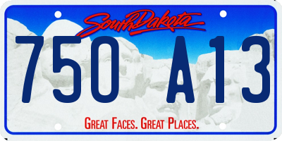 SD license plate 75OA13