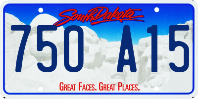 SD license plate 75OA15