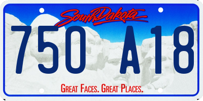 SD license plate 75OA18