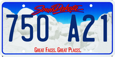 SD license plate 75OA21