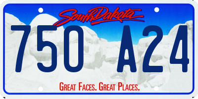 SD license plate 75OA24