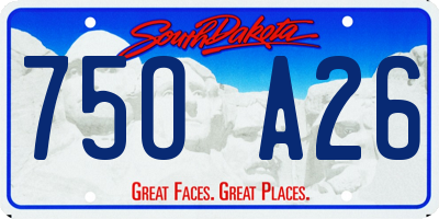 SD license plate 75OA26