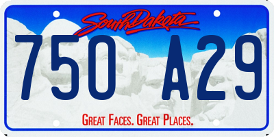 SD license plate 75OA29