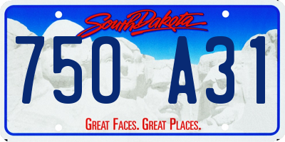 SD license plate 75OA31