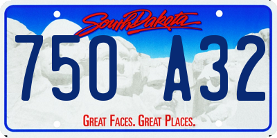 SD license plate 75OA32