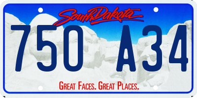 SD license plate 75OA34
