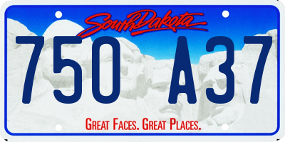 SD license plate 75OA37