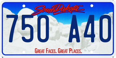 SD license plate 75OA40