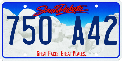 SD license plate 75OA42