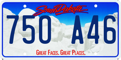 SD license plate 75OA46