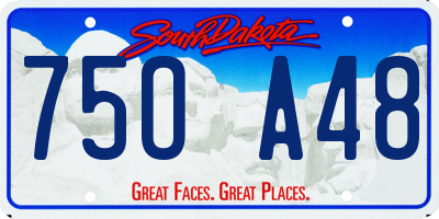 SD license plate 75OA48