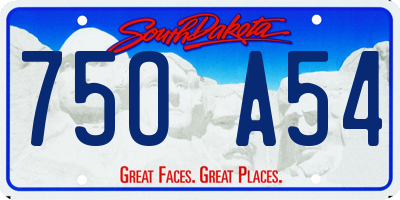 SD license plate 75OA54