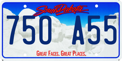 SD license plate 75OA55