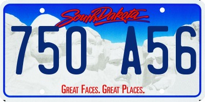 SD license plate 75OA56