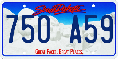 SD license plate 75OA59