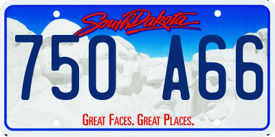 SD license plate 75OA66