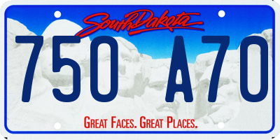 SD license plate 75OA70