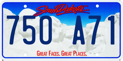 SD license plate 75OA71
