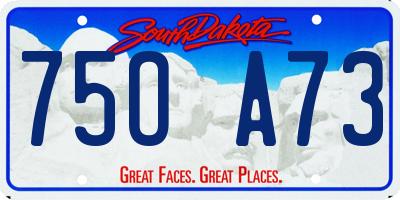 SD license plate 75OA73
