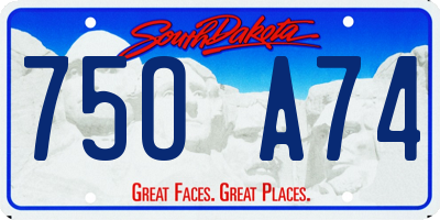 SD license plate 75OA74