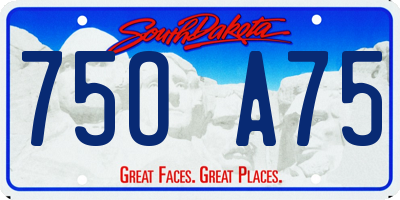 SD license plate 75OA75