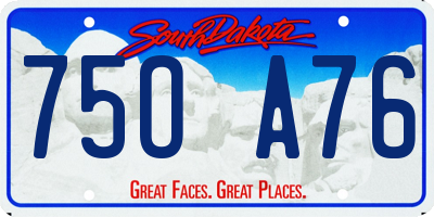 SD license plate 75OA76