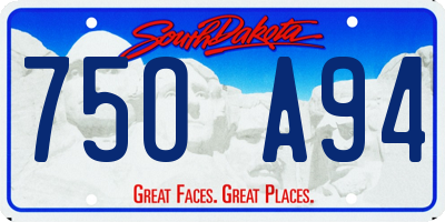 SD license plate 75OA94