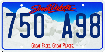 SD license plate 75OA98