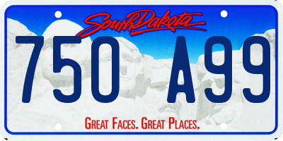 SD license plate 75OA99