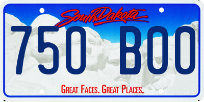 SD license plate 75OB00