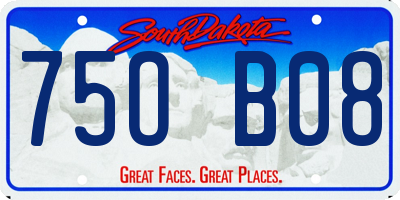 SD license plate 75OB08