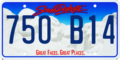 SD license plate 75OB14