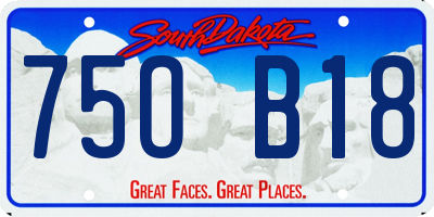 SD license plate 75OB18