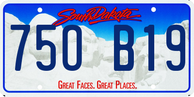 SD license plate 75OB19
