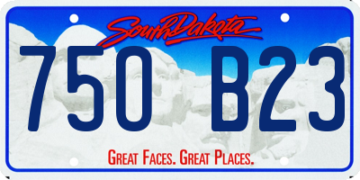 SD license plate 75OB23