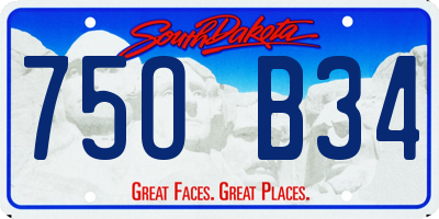 SD license plate 75OB34