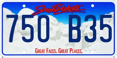 SD license plate 75OB35