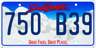 SD license plate 75OB39
